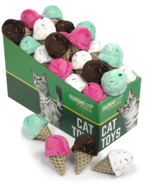 Multipet Ice Cream Cone Catnip Cat Toy, Color Varies