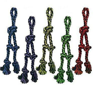 Multipet Nuts for Knots Rope with Danglers Dog Toy, Color Varies