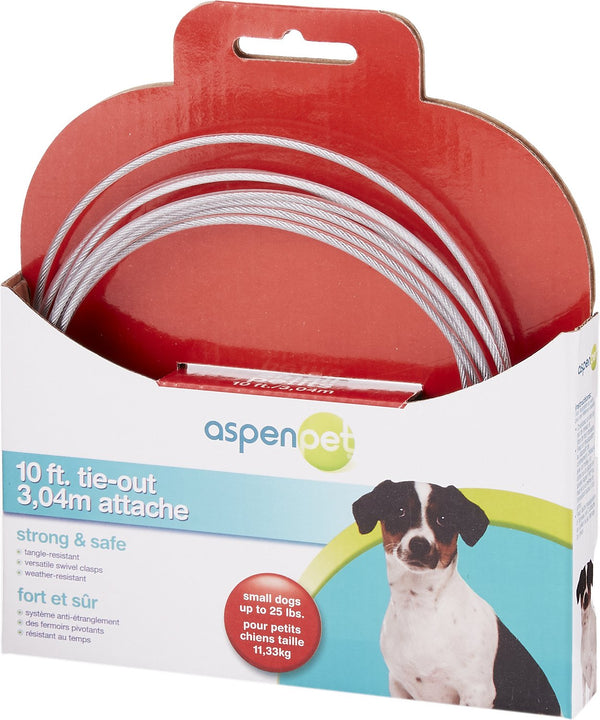 Aspen Pet Small Tie-Out Cable, 10-ft