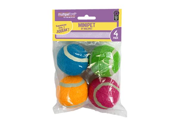 Multipet Minipet Squeaky Tennis Balls Dog Toy