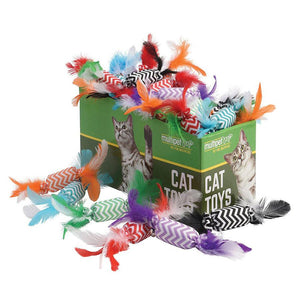 Multipet Jouet pour chat Candy Crackle avec plume, couleur variable