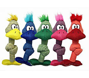 Multipet Knotted Duck Dog Toy, Color Varies