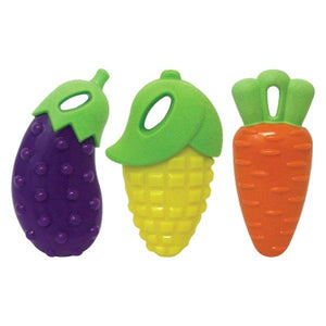 Multipet Harvesters Vegetable Rubber Dog Toy, Assorted