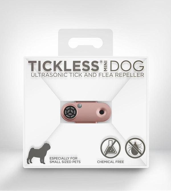 Tickless Mini Répulsif ultrasonique anti-tiques et puces pour chiens, Or rose