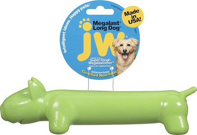 JW Pet Megalast "Long Dog" Dog Toy, Color Varies
