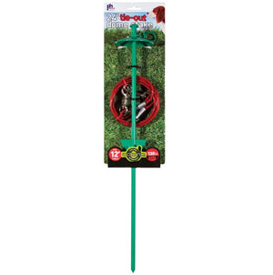 Prevue Hendryx Dog Dome Stake with Tie-Out Cable, 24-in