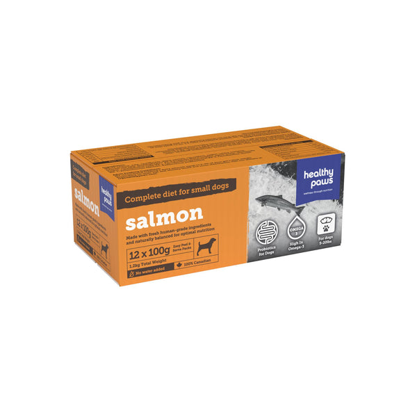 Healthy Paws Complete Dinner Saumon nourriture congelée pour petits chiens