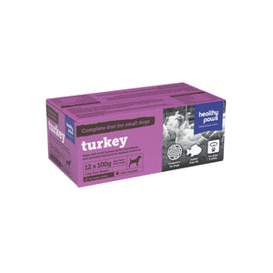 Healthy Paws Complete Dinner Dinde nourriture congelée pour petits chiens