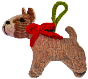 Chilly Dog Pitbull Dog Ornament