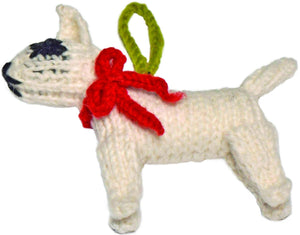 Chilly Dog Bull Terrier Dog Ornament