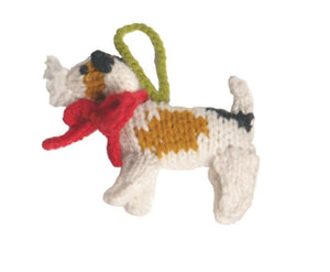 Chilly Dog Fox Terrier Dog Ornament