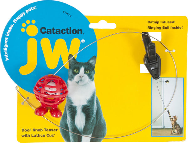 JW Pet Cataction Door Knob Teaser with Lattice Cuz Cat Toy