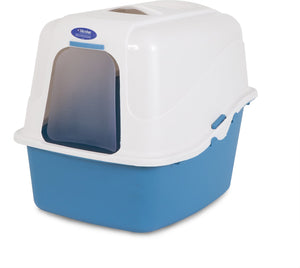 Petmate Deluxe Ensemble de bac à litière à capuchon avec Microban, couleur variable, Jumbo
