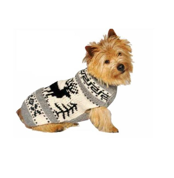 Chilly Dog Wool Dog Sweater, Reindeer Shawl