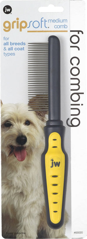 JW Pet Gripsoft Medium Dog Comb