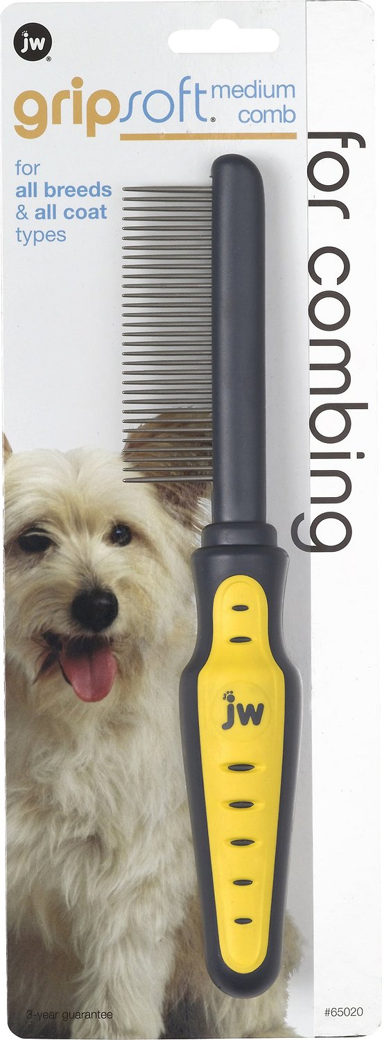 JW Pet Gripsoft Medium Dog Comb