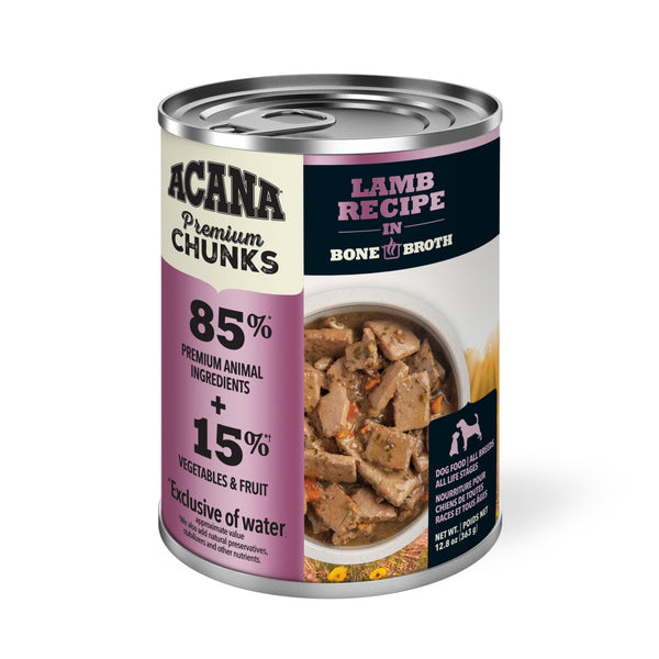 ACANA Premium Chunks Lamb Recipe in Bone Broth Wet Dog Food
