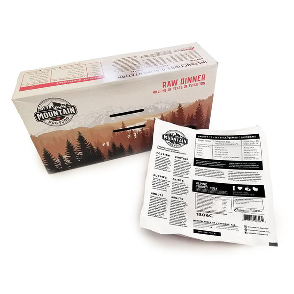 Mountain Dog Food Alpine Turkey Frozen Dog Food
