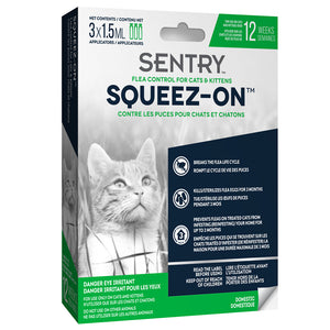 Sentry Squeez-On Traitement anti-puces pour chats et chatons