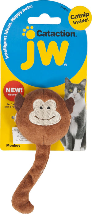 JW Pet Cataction Singe en peluche avec herbe à chat Jouet pour chat
