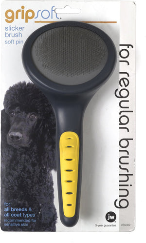 JW Pet Gripsoft Slicker Brush Soft Pin