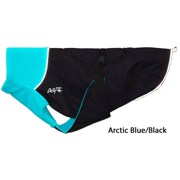 Chilly Dogs Great White North Dog Coat, Arctic Blue/ Black Shell