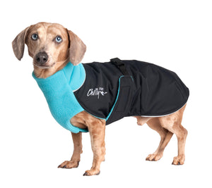 Chilly Dogs Great White North Dog Coat, Arctic Blue/ Black Shell