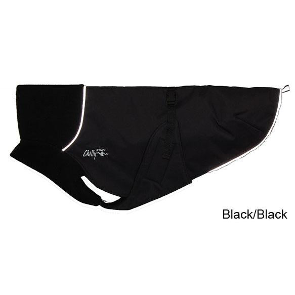 Chilly Dogs Great White North Dog Coat, Black/ Black Shell