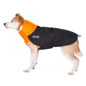 Chilly Dogs Great White North Dog Coat, Blaze Orange/ Black Shell