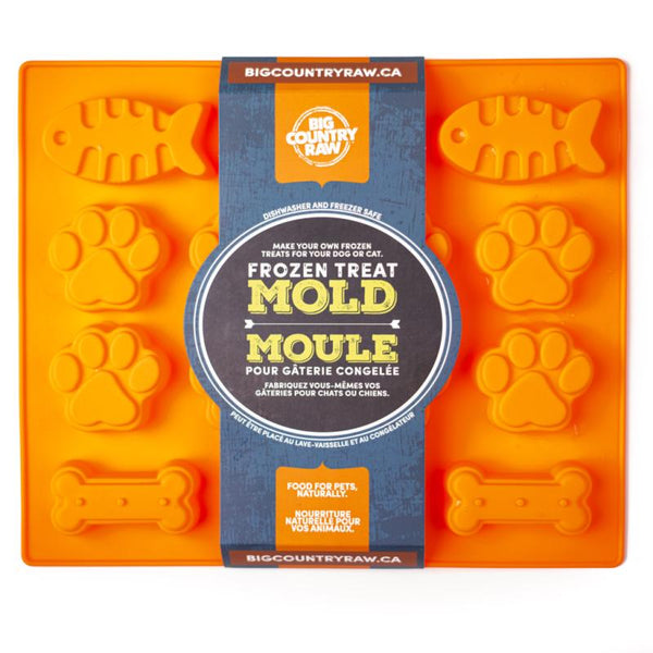 Big Country Raw Fish, Paw & Bone Silicone Frozen Dog Treat Mold, Large