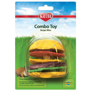 Kaytee Combo Toy Crispy & Wood Hamburger Small Animal Toy