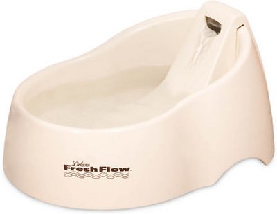 Petmate Deluxe Fresh Flow Fontaine pour animaux de compagnie, lin blanchi