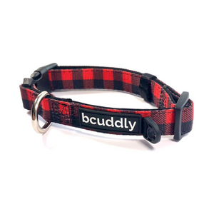 Bcuddly Dog Collar, Red Plaid