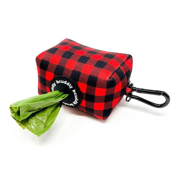 Bcuddly Porte-sacs à déjections, Tartan rouge