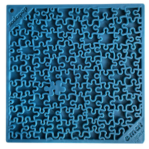SodaPup eMat Lick Mat d'enrichissement design puzzle, pour chiens, Bleu, Grand
