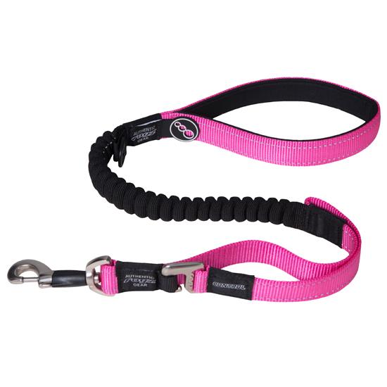 Rogz Control Shock Absorbing Bungee Dog Lead, Pink