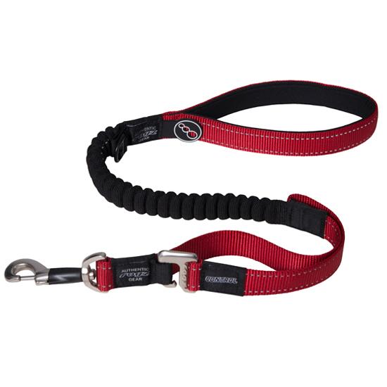 Rogz Control Shock Absorbing Bungee Dog Lead, Red