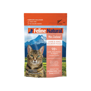 Feline Natural Sachet de nourriture humide pour chat Agneau et Saumon royal