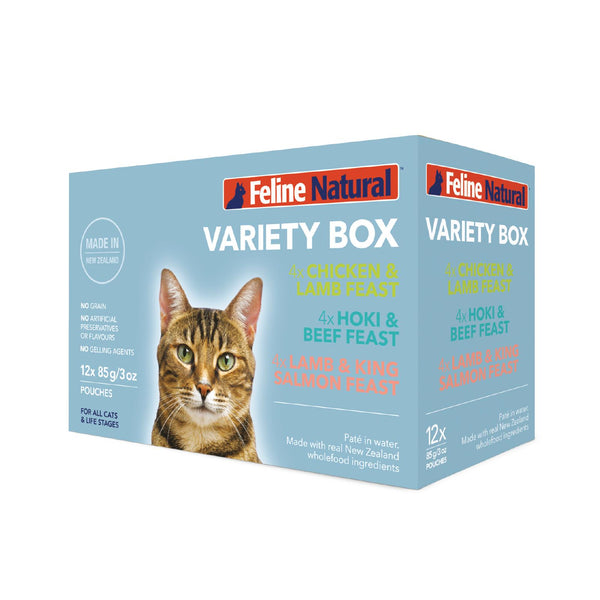 Feline Natural Pack Variété Sachets de nourriture humide pour chat, 3-oz|85-gram, paquet de 12