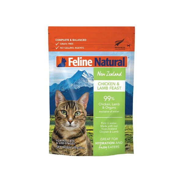 Feline Natural Sachet de nourriture humide pour chat Poulet et Agneau