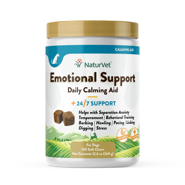 NaturVet Emotional Support Calming Aid Supplément pour chien de soutien 24h/24 et 7j/7