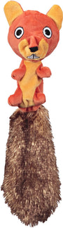 JW Pet Crackle Heads Skippy the Squirrel Dog Toy, Medium
