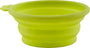 Petmate Silicone Round Collapsible Travel Pet Bowl, Go Go Green