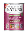 Naturo Porc avec Poulet en gelée aux herbes Nourriture humide pour chiens adultes
