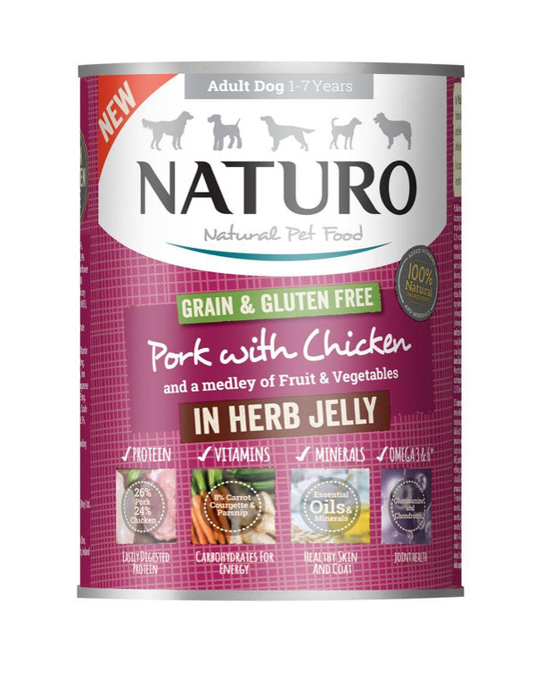 Naturo Pork with Chicken in Herb Jelly Wet Dog Food