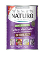 Naturo Dinde avec Poulet en gelée aux herbes Nourriture humide pour chiens adultes
