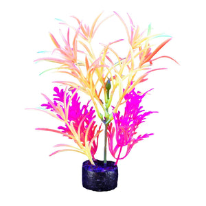 Marina iGlo Fountain Plant Aquarium Plant, Orange/Yellow/Pink