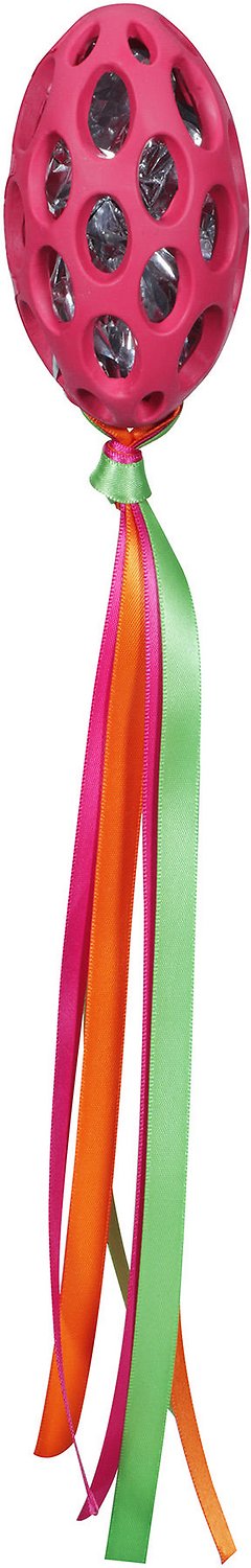 JW Pet Cataction Football with Streamers Cat Toy