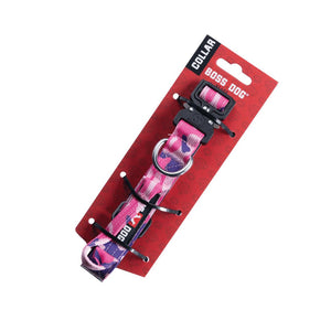 Boss Dog Tactical Dog Collar, Pink Camo