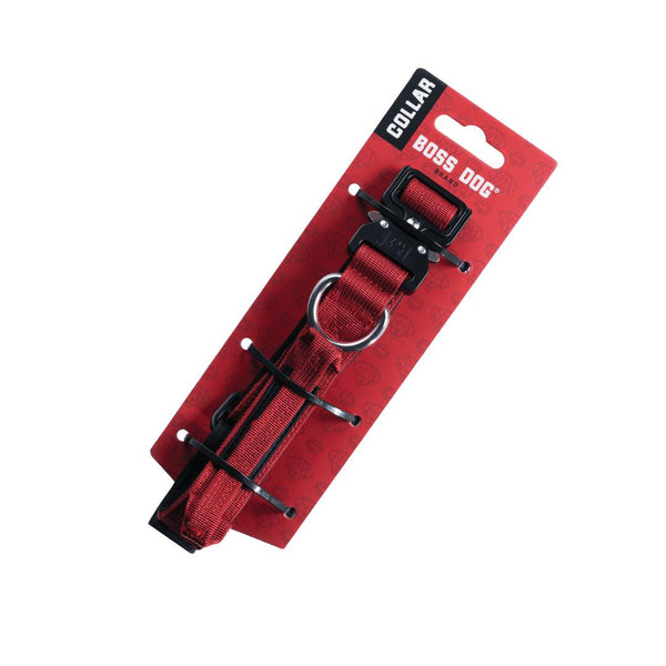 Boss Dog Tactical Dog Collar, Red